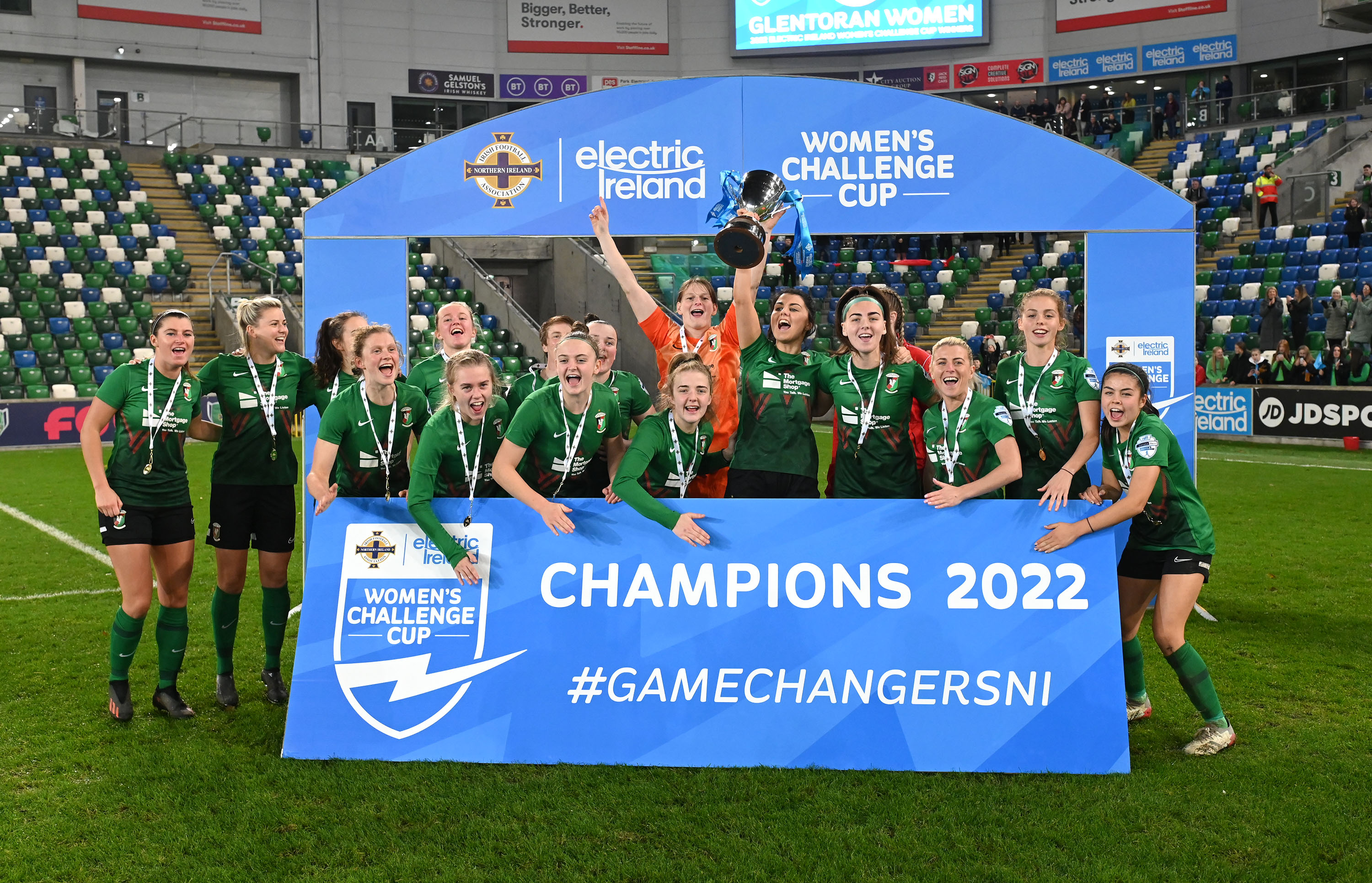 Glentoran women crowned Challenge Cup champions for fourth time in a row News Downtown Radio